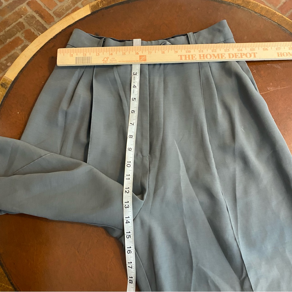 Beaufille Burnell Wide Leg High Rise Trousers Grey Women's Size 8 Career Office — image 7 of 8
